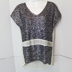 hommage blouse size s/p cream black